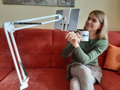 Tabletständer verstellbar, 360 Grad drehbar, aus Metall