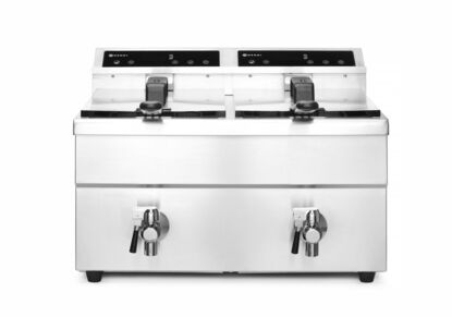 Induktionsfritteuse - mit Ablasshahn 2x8 l