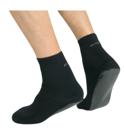 Anti-Rutsch-Socken mit gummierter Sohle, Gr. 39/42, Schwarz