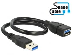 Cable USB 3.0 Type-A male > USB 3.0 Type-A female ShapeCable 0.35 m