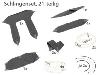 Standardset Schlingenbesteck 21-teilig grau