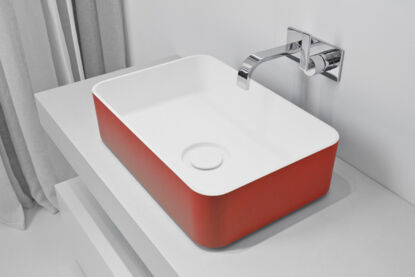 Arlex Italia Agora Colour Waschbecken mit Kontur in rot