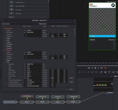 Davinci Resolve: Template