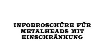 Wheels of Steel Broschüre für Metalheads mit Einschränkung