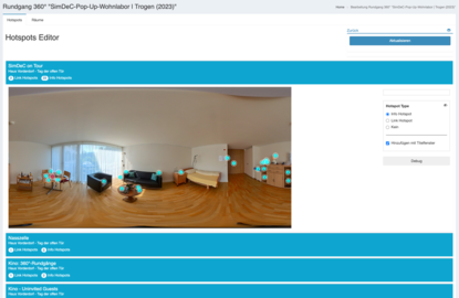 360°-Rundgang Editor: Hotspots setzen