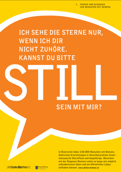 Plakate Aktion Demenz Vorarlberg