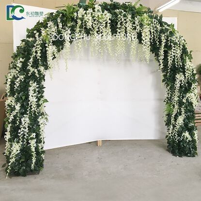 Fabrik handgemachte künstliche Glyzinien Blume und Pflanzen Hochzeit Blumen bogen für Garten Hintergrund