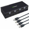 4 in 1 out KVM switch with Hotkey switch