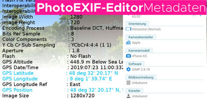 Bild-Metadaten mit Photo-Exif-Edit (Android) bearbeiten