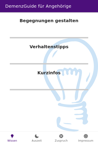DemenzGuide für Angehörige (WebAPP)