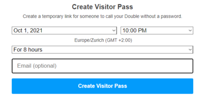 Double 3 - Visitor Pass erstellen