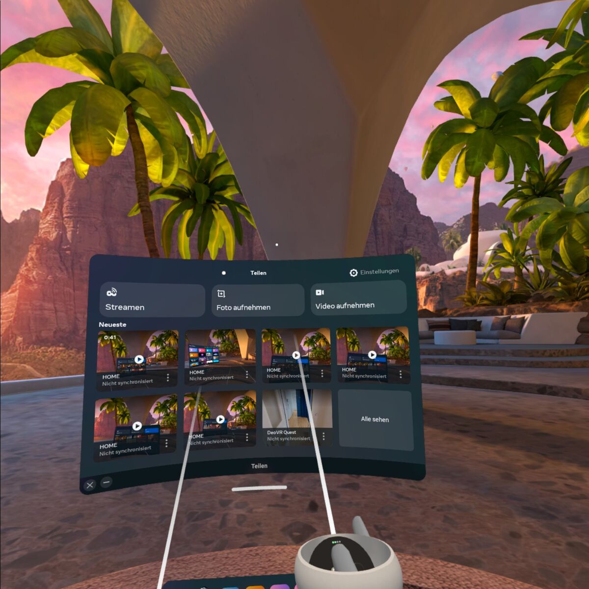 Oculus Quest - Fotos und Videos erstellen