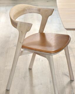 Oak Bok dining chair - cognac leather