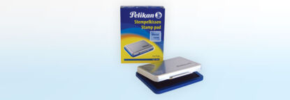 Stempelkissen im Metallic-Gehäuse, 7x11cm, Schwarz