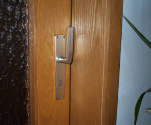 Türlinke senkrecht nach oben stellen